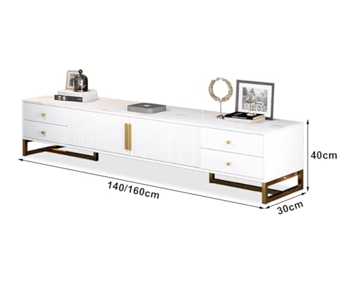 Mueble de TV Moderno para televisores de 55/65", Centro de Entretenimiento con Mueble de Almacenamiento, Mesa Consola para TV, Mueble Multimedia para Sala de Estar, Dormitorio y Oficina, C,