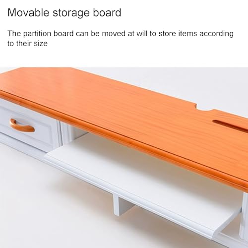 Genérico Soporte de Entretenimiento Mueble de TV para Sala de Estar Estante de Audio/Video, con Mesa de Consola de Medios de Almacenamiento, Soporte de TV Flotante montado en la Pared, gabinete de TV