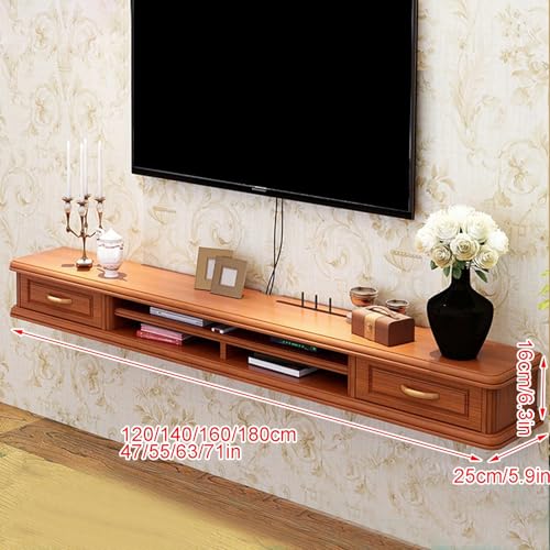 Genérico Soporte de Entretenimiento Mueble de TV para Sala de Estar Estante de Audio/Video, con Mesa de Consola de Medios de Almacenamiento, Soporte de TV Flotante montado en la Pared, gabinete de TV