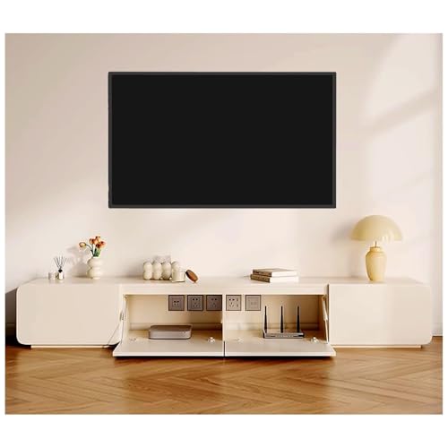 Genérico Moderno Mueble de TV de pie con cajones y Organizador de Cables, Consola Multimedia para Sala de Estar y Dormitorio, Elegante Mesa de TV (220 x 40 x 35 cm)