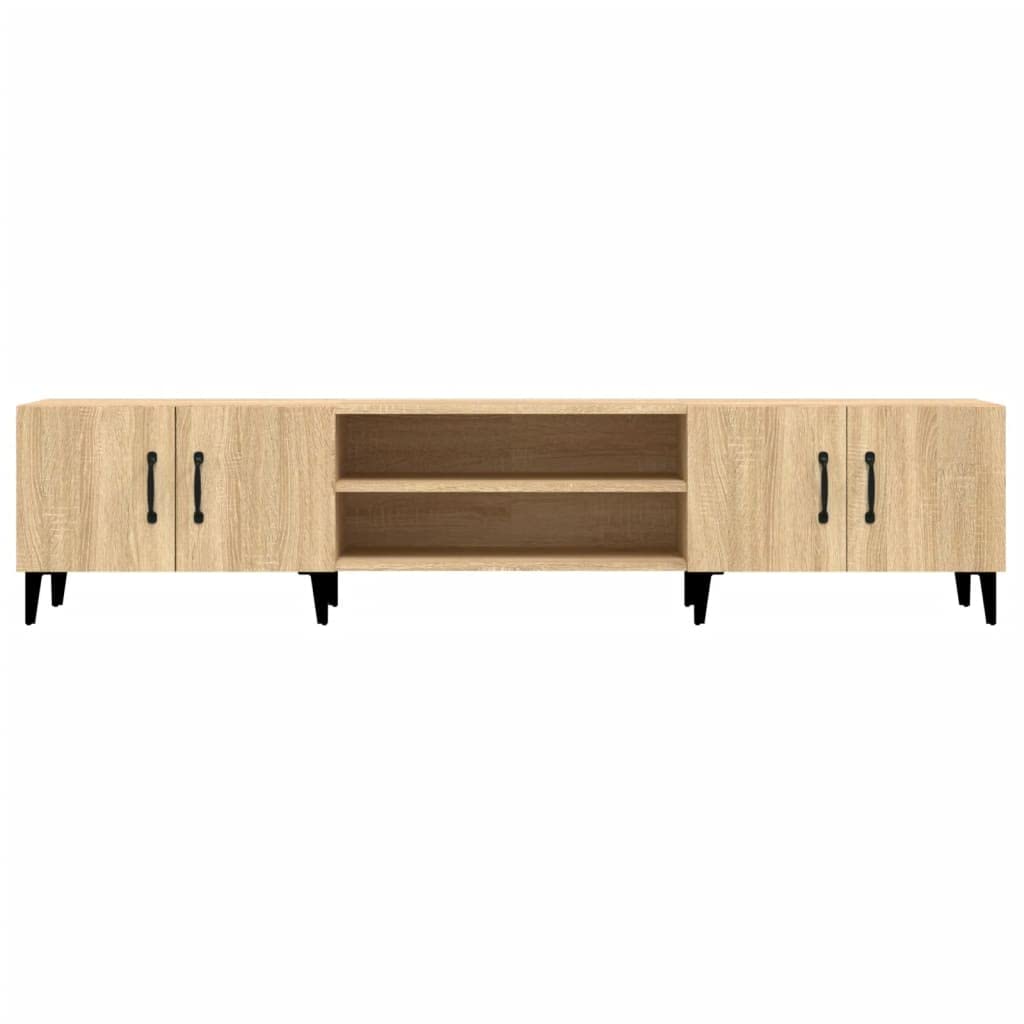 QZZCED Mueble para TV Madera contrachapada Roble Sonoma 180x31,5x40 cm Armario de TV Soporte para TV Mueble Multimedia Gabinete de TV Adecuado para salón, Dormitorio, Oficina