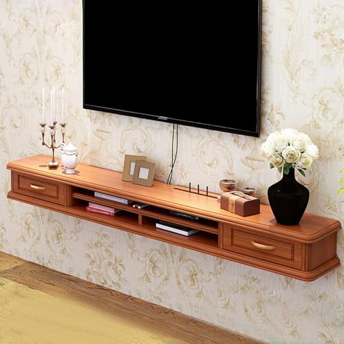 Genérico Soporte de Entretenimiento Mueble de TV para Sala de Estar Estante de Audio/Video, con Mesa de Consola de Medios de Almacenamiento, Soporte de TV Flotante montado en la Pared, gabinete de TV