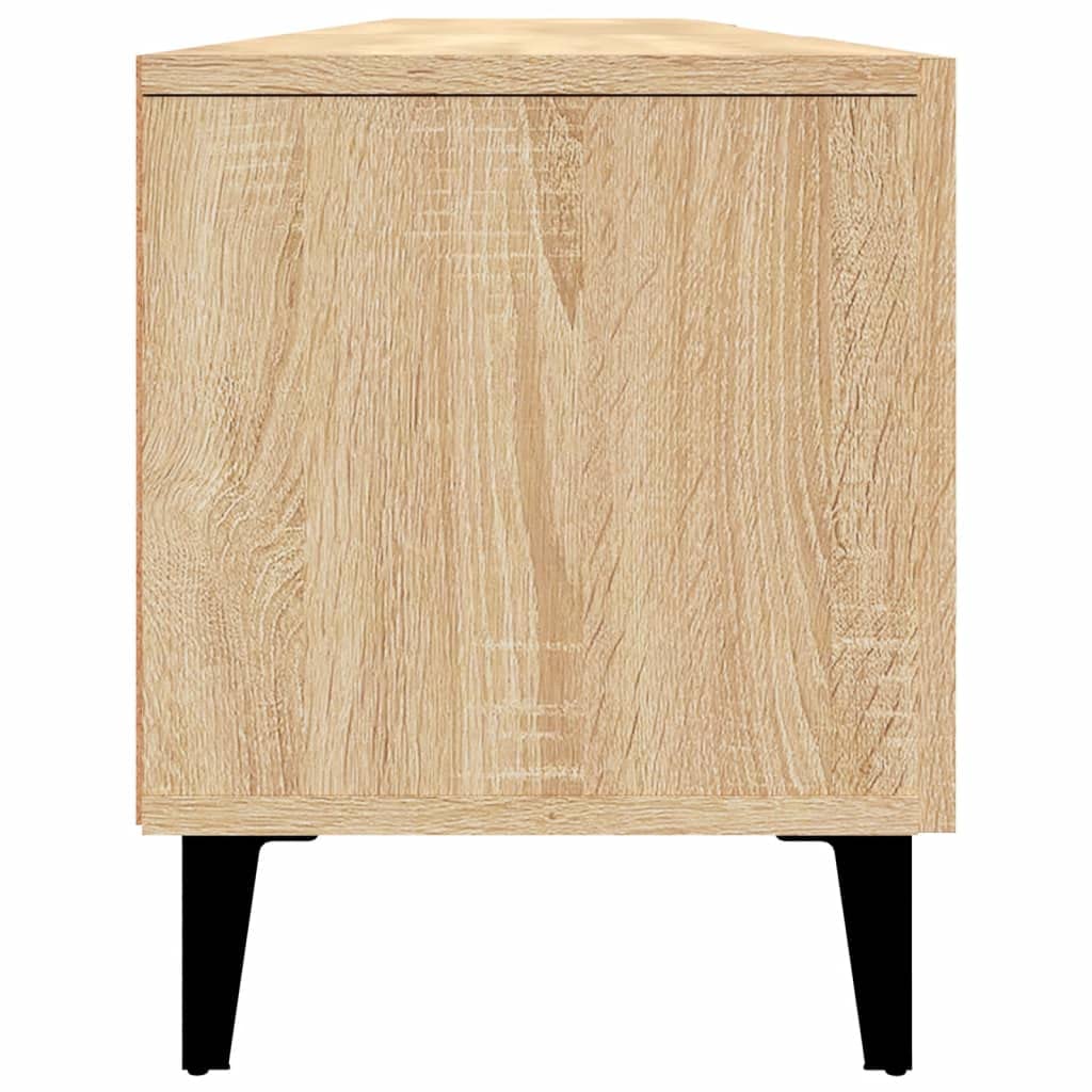 QZZCED Mueble para TV Madera contrachapada Roble Sonoma 180x31,5x40 cm Armario de TV Soporte para TV Mueble Multimedia Gabinete de TV Adecuado para salón, Dormitorio, Oficina