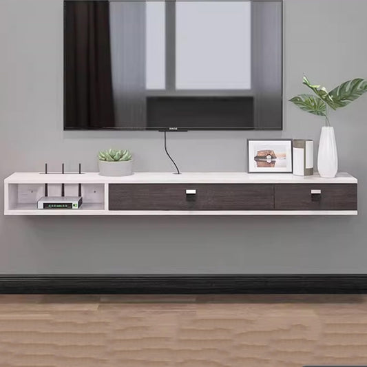 Soporte de TV Consola de TV Flotante Centro de Entretenimiento Simple Consola Multimedia Mueble de TV con cajones Mesa de TV (Color: Bianco, Tamaño: 120 CM/47 IN)